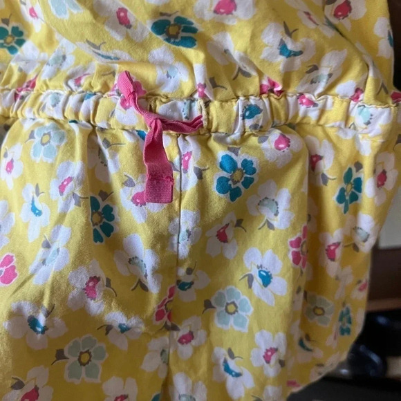 Mini Boden Romper toddler girl floral pockets drawstring sleeveless tank - Picture 4 of 6